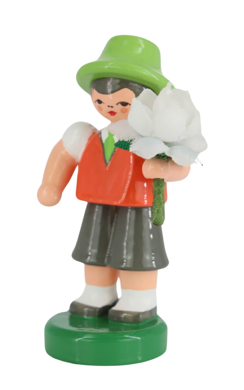 Miniature flower child - boy, orange/green by Figurenland Uhlig GmbH_3