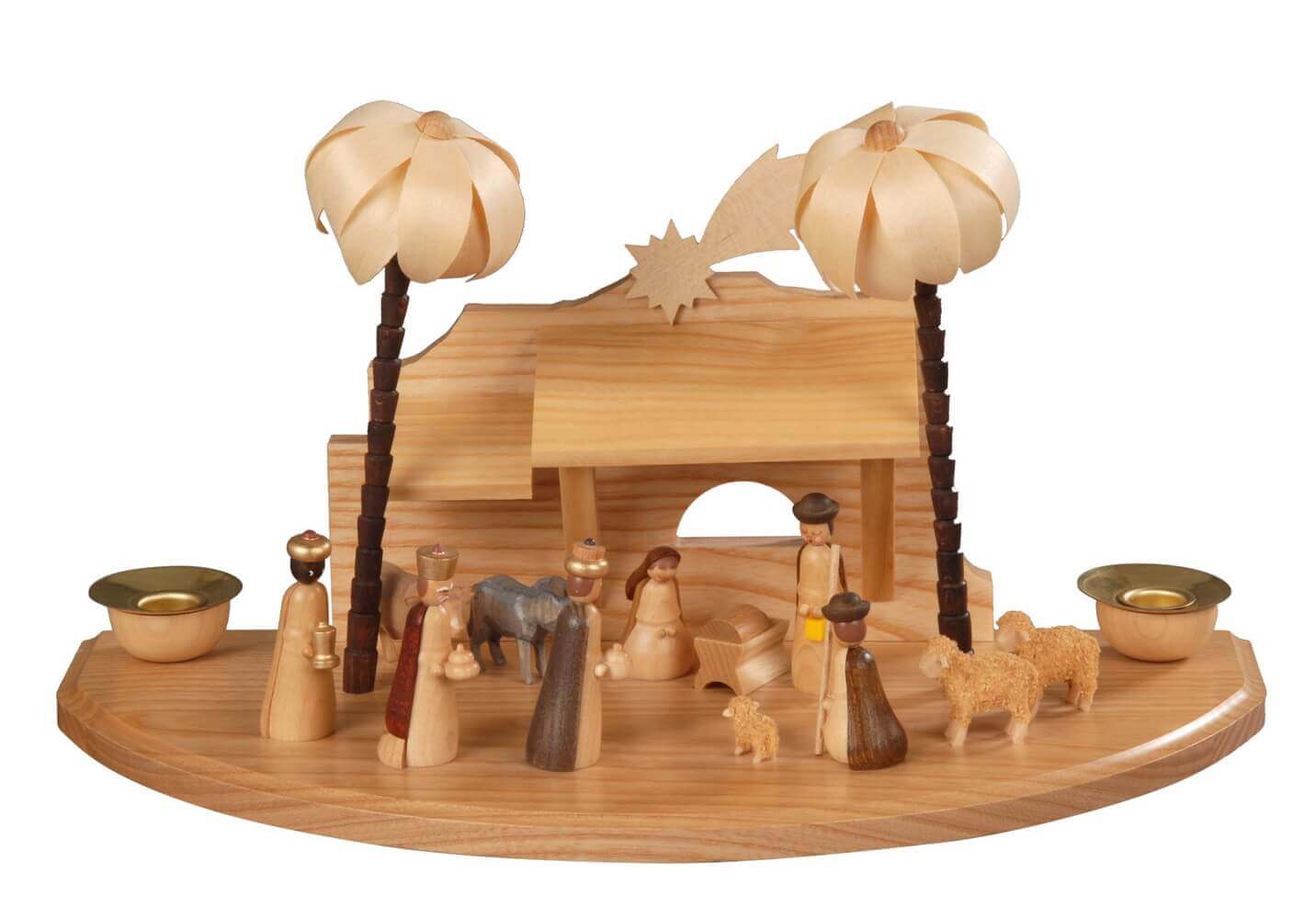 Candle holder Christmas crib Holy Family, 30 cm by Albin Preißler