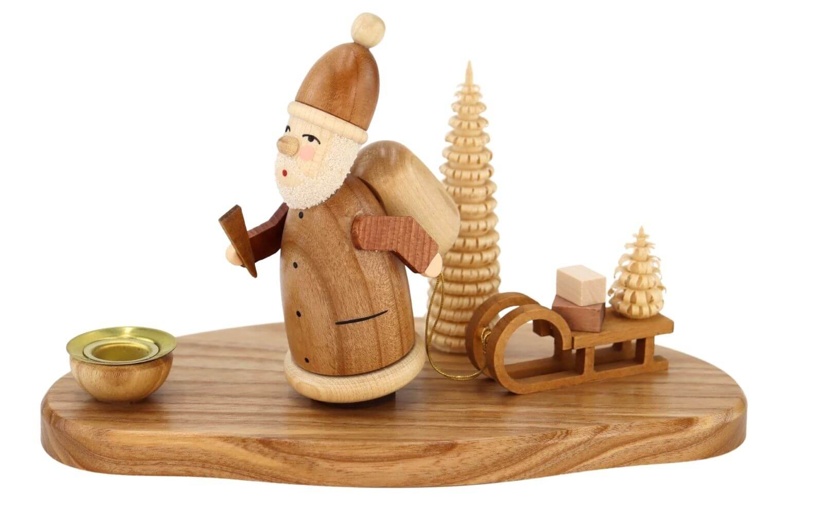 Christmas candle holder Santa Claus, nature by Knuth Neuber