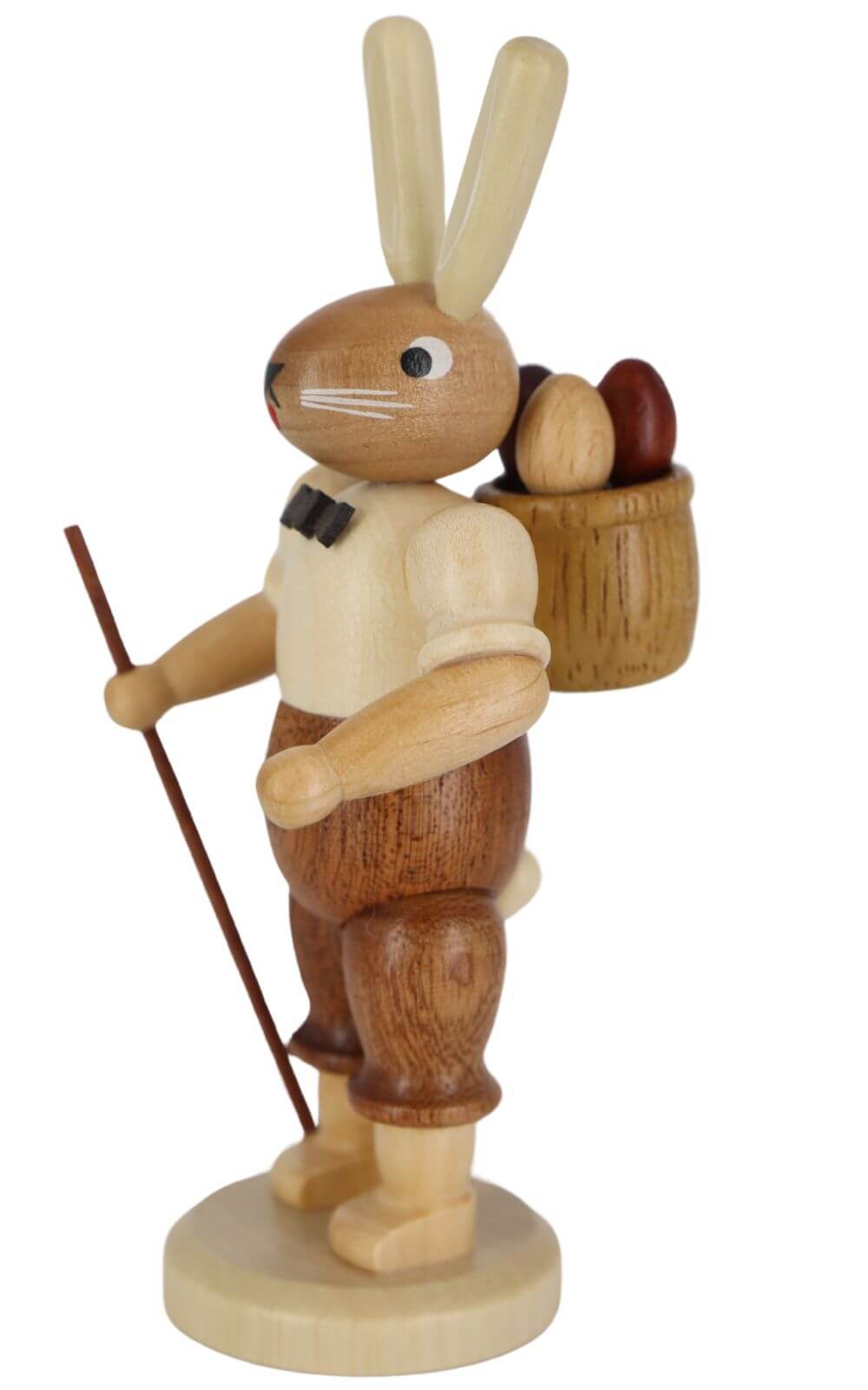 Rabbit with basket nature, 11 cm by Müller Kleinkunst_2