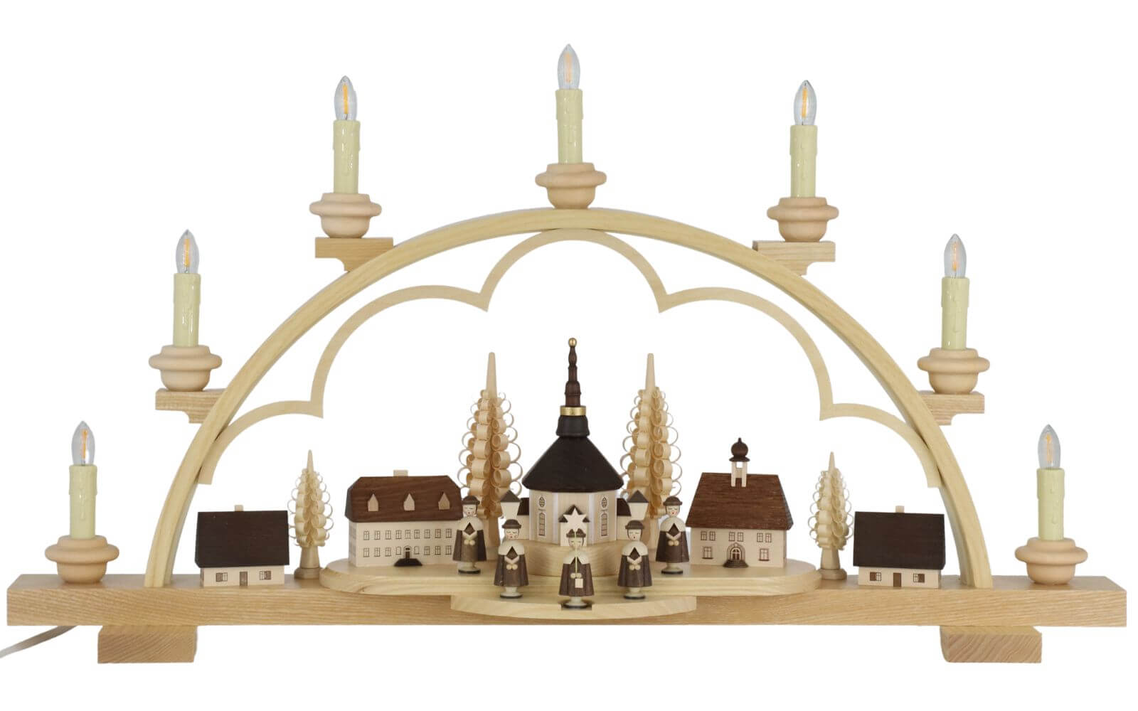 LED candle arch Seiffen village, 64 cm by Müller Kleinkunst_2