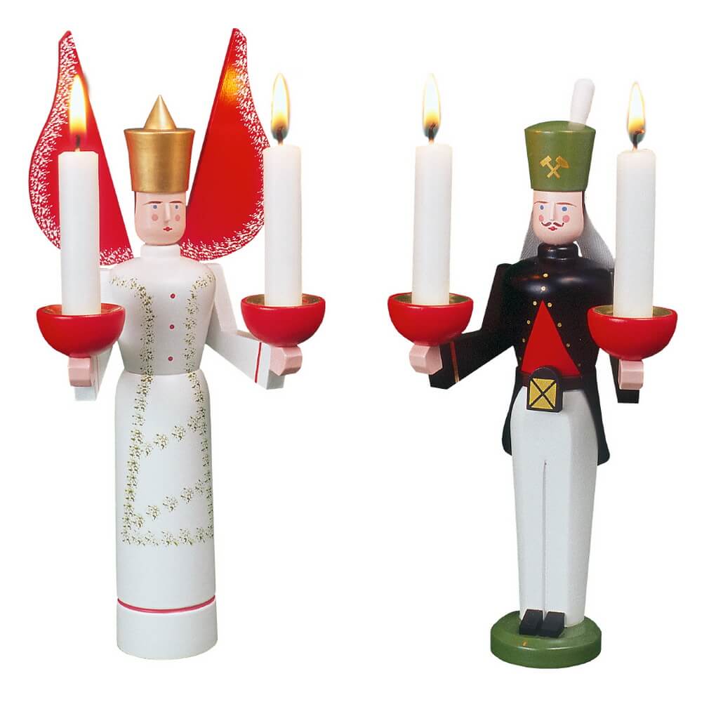 Miner and angel with spotted dress by Eckert