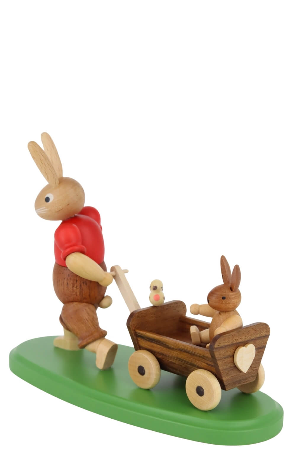 Easter Bunny Father with Child on Handcart by Müller Kleinkunst_3