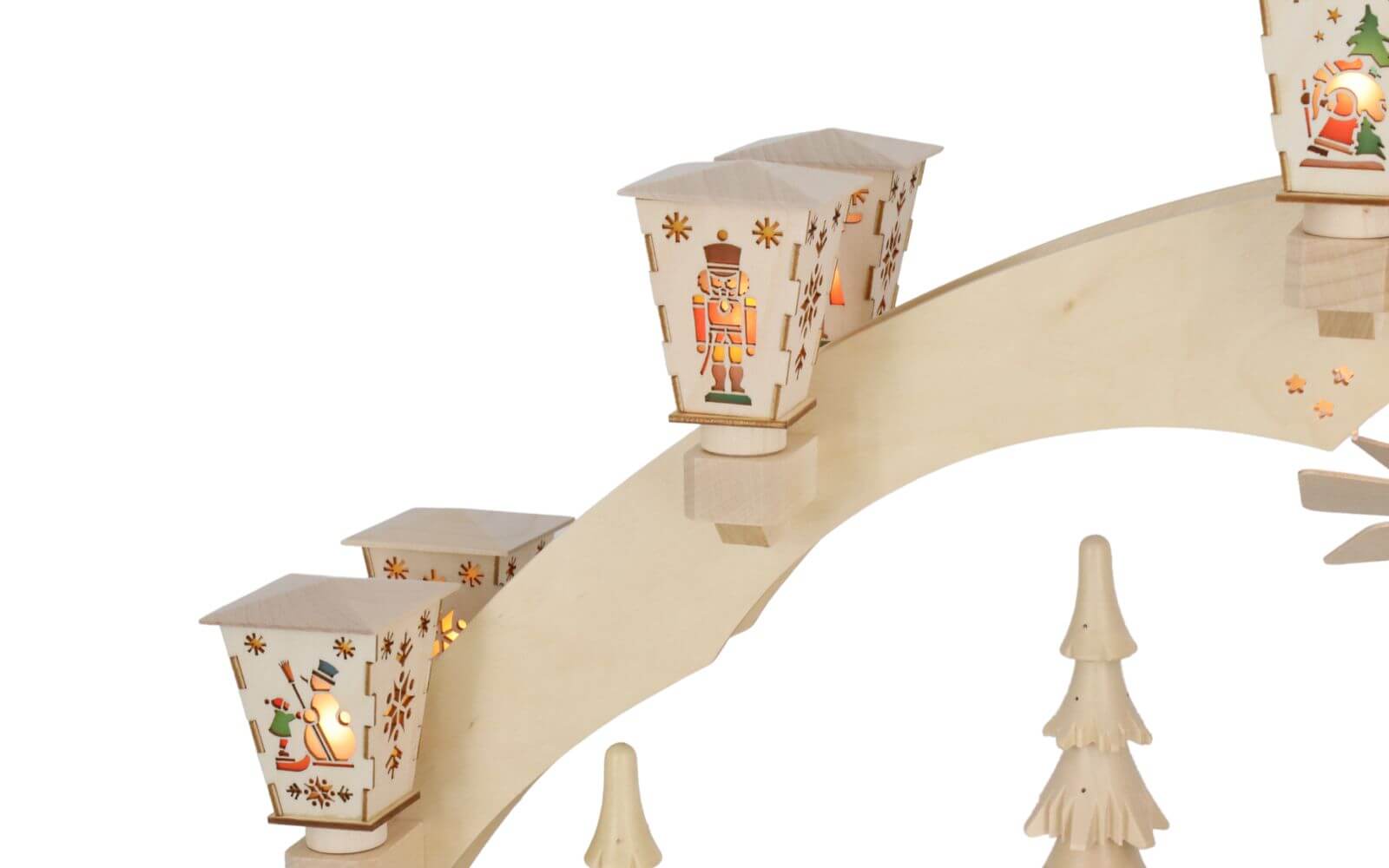 Candle arch Christmas forest with Advent house, 80 cm by Richard Glässer_2