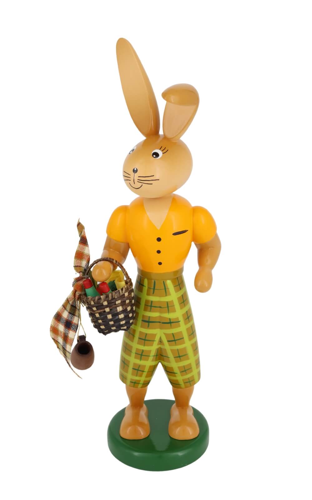 Easter bunny with picnic basket, 25 cm by Holzkunst Gahlenz_1