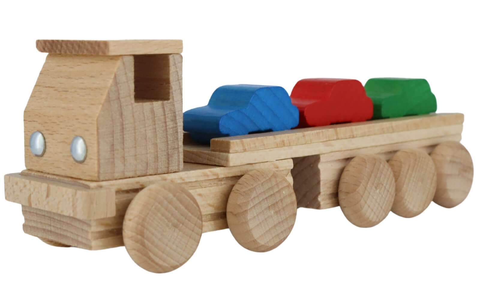 Wooden toy car transporter, colored, 15 cm by Ebert GmbH _1