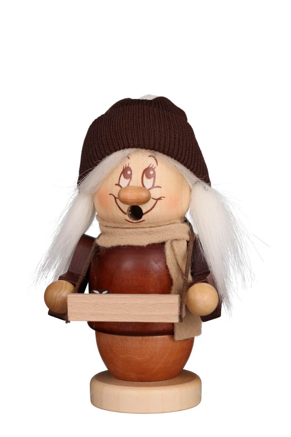 Smoking man mini gnome Striezelmädel, 13 cm by Christian Ulbricht