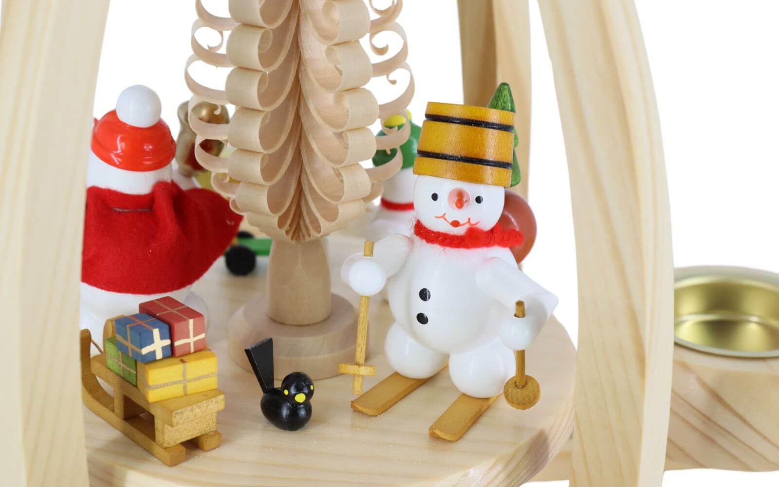 Tea light pyramid with snowmen, 35 cm by Ralf Zenker_2