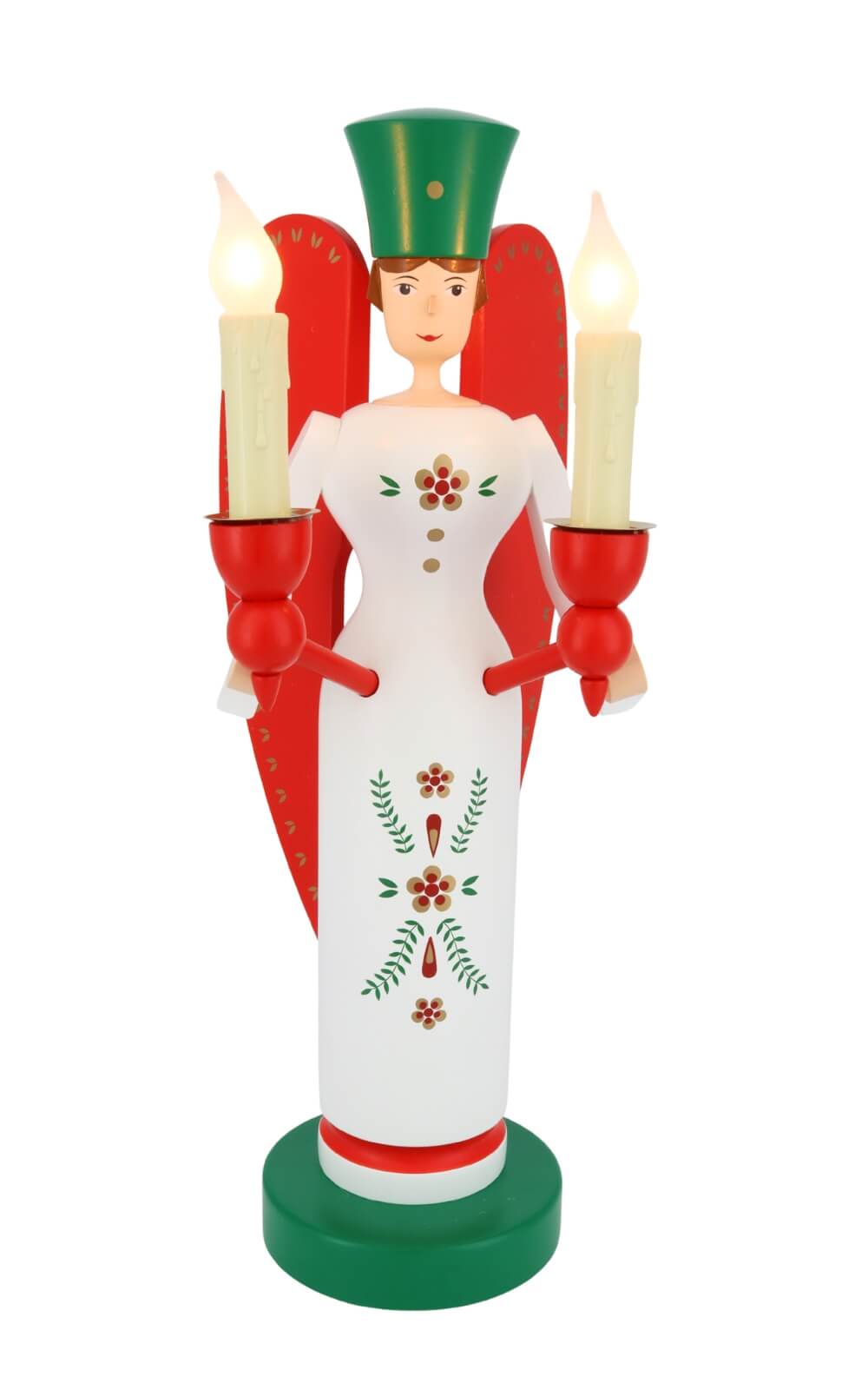 Christmas angel electrically illuminated, 32 cm, colored by Richard Glässer_1