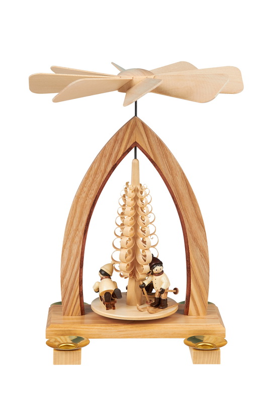 Christmas pyramid with winter children, 26 cm by Heinz Lorenz