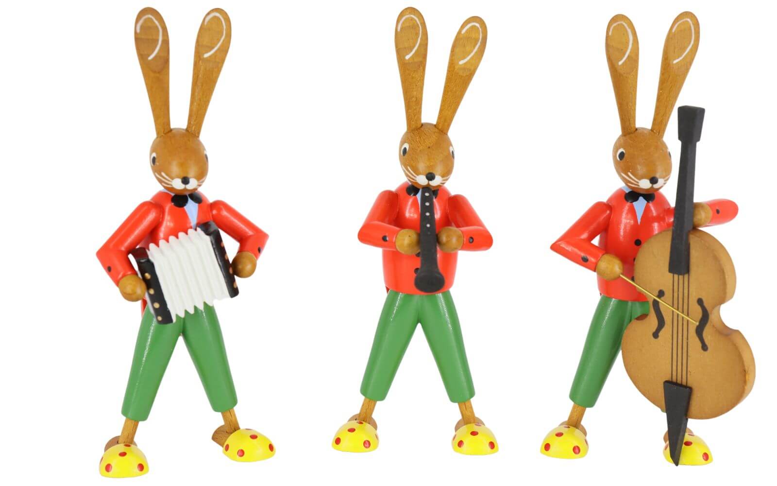 Easter bunny trio strings, 12 cm, colored by Ralf Zenker_2