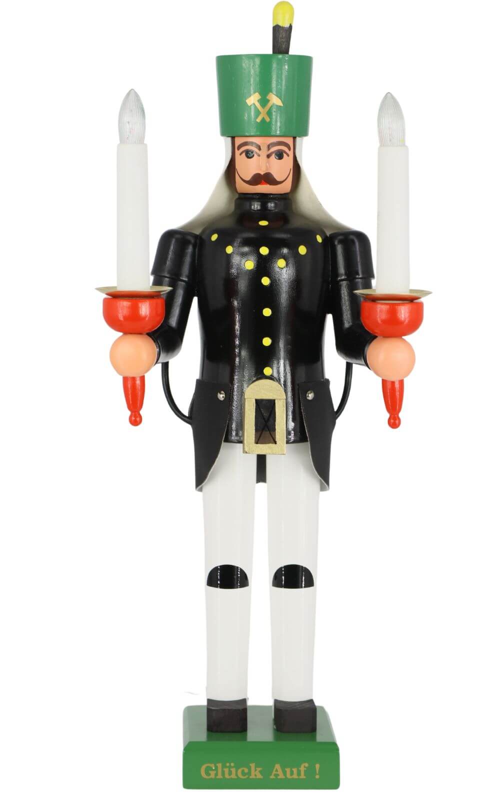 Miner with belly lamp, 38 cm, colored, electrically illuminated by SEIFFEN.COM_2