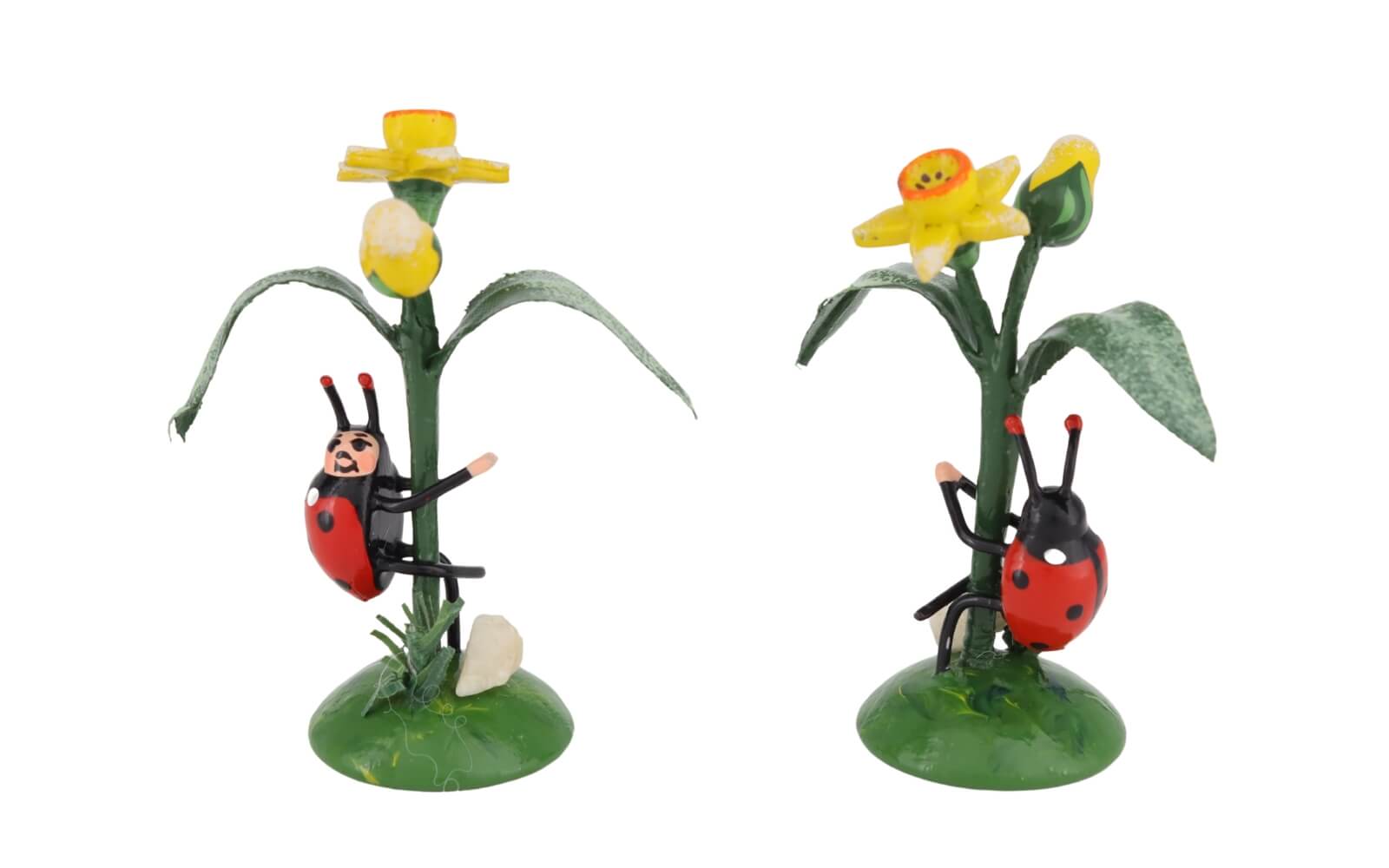 Ladybug Daffodil, Set of 2 Miniatures by Hubrig Volkskunst_3