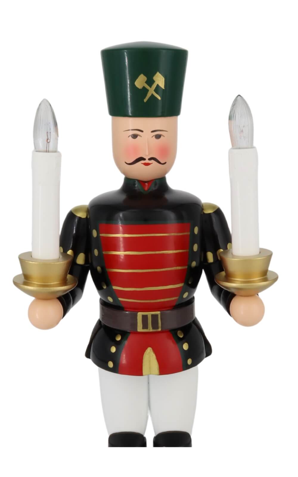 Miner, colored, electrically illuminated, 34 cm by Holzkunst Gahlenz_4