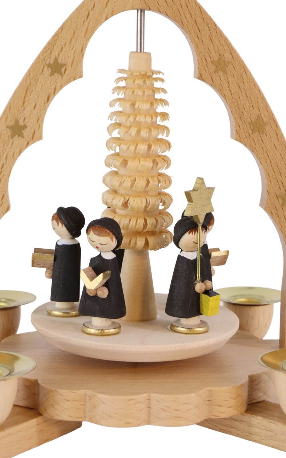 Christmas pyramid with currende, 19 cm, natural by Richard Glässer_3