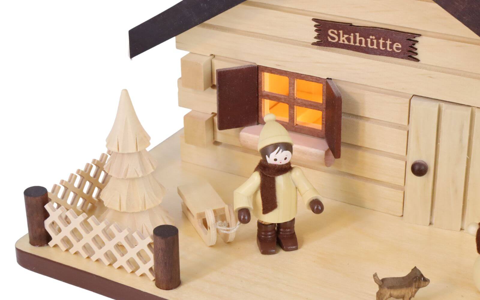 LED light house Ski lodge with winter children by Romy Thiel_3