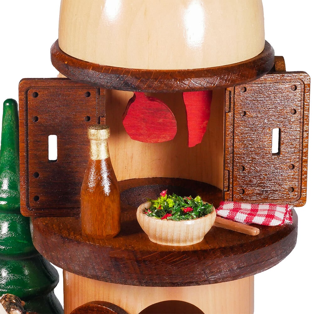 Smoker Gnome with Smoking Oven, 26 cm by DWU Drechselwerkstatt Uhlig_2