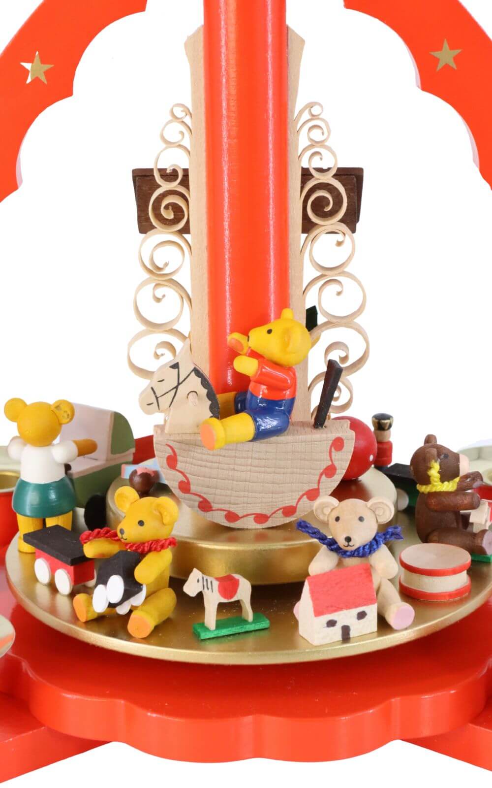 Christmas pyramid with playing bear cubs, 27 cm by Richard Glässer_2