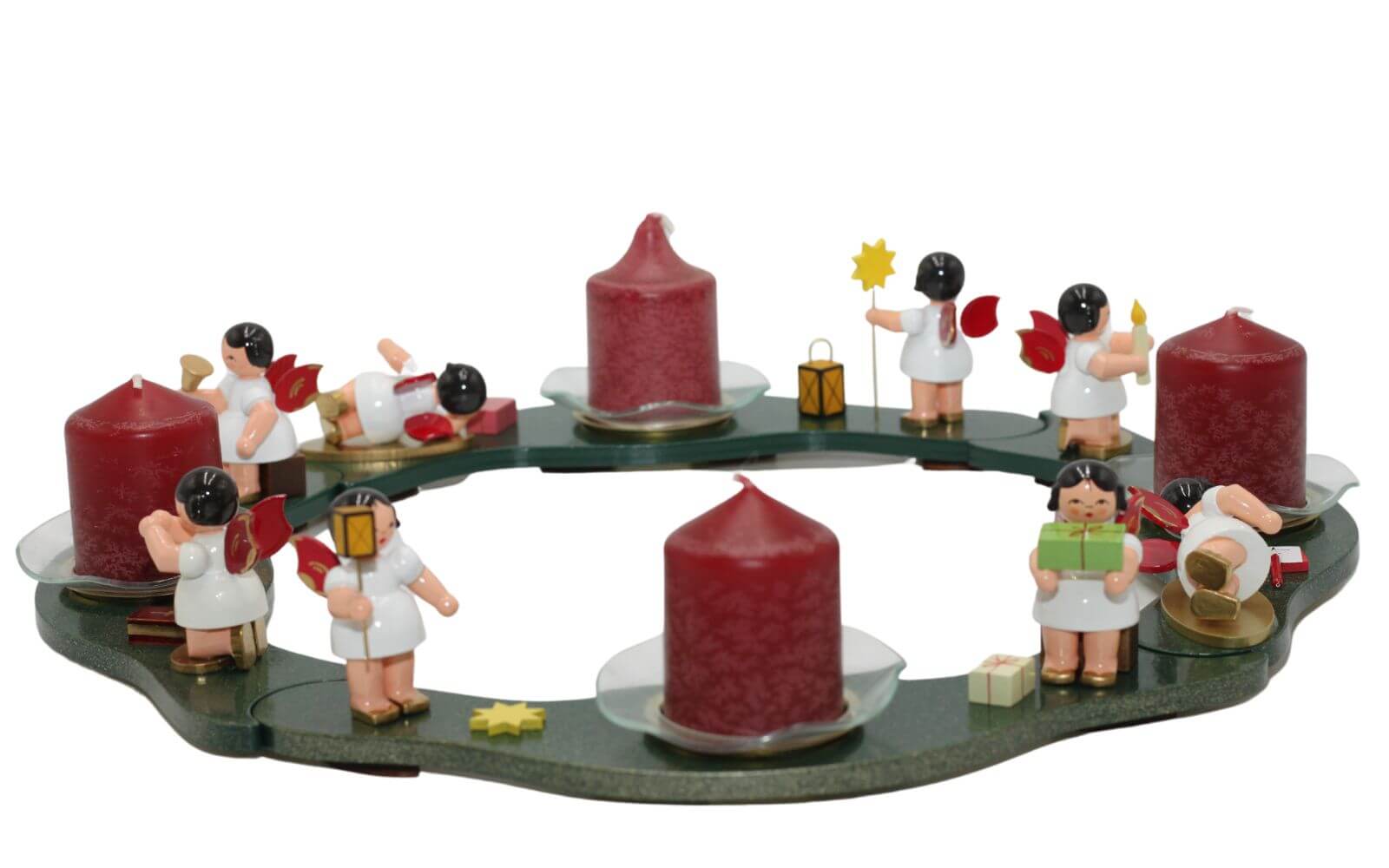 Advent wreath with 8 Christmas angels green, 35 cm by Figurenland Uhlig GmbH_4