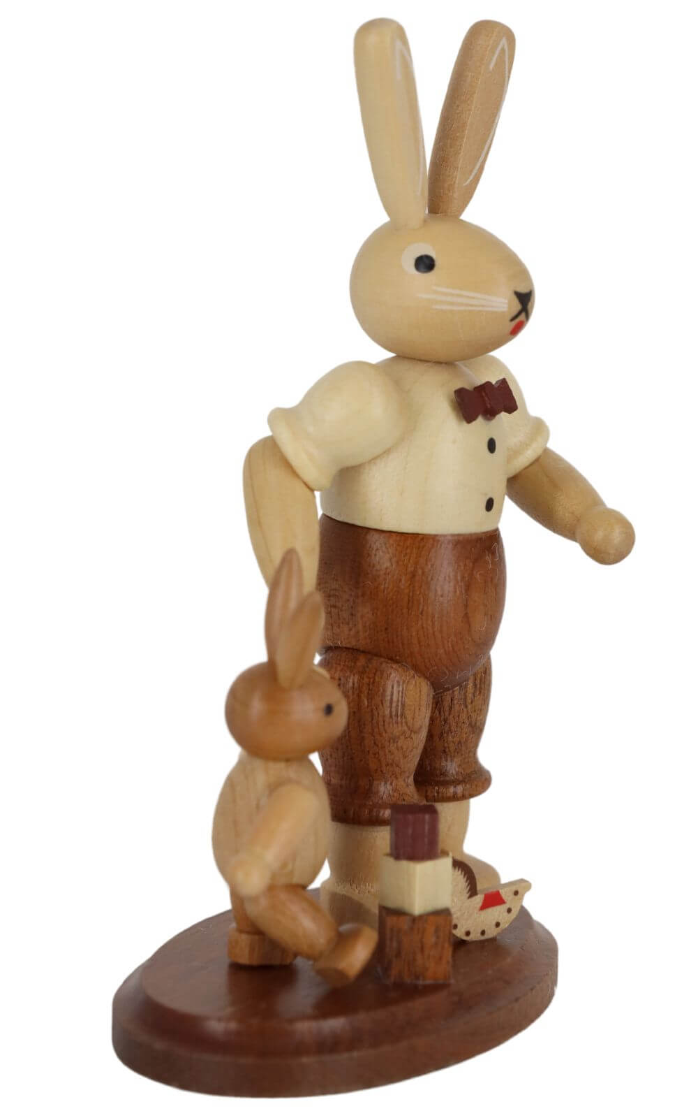 Easter bunny father with playing child, nature by Müller Kleinkunst_2