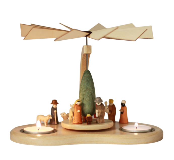 Tealight pyramid with Holy Family by Theo Lorenz_pic2