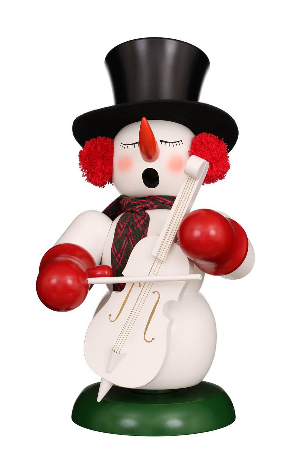 Smoking man snowman with bass, 60 cm by Christian Ulbricht
