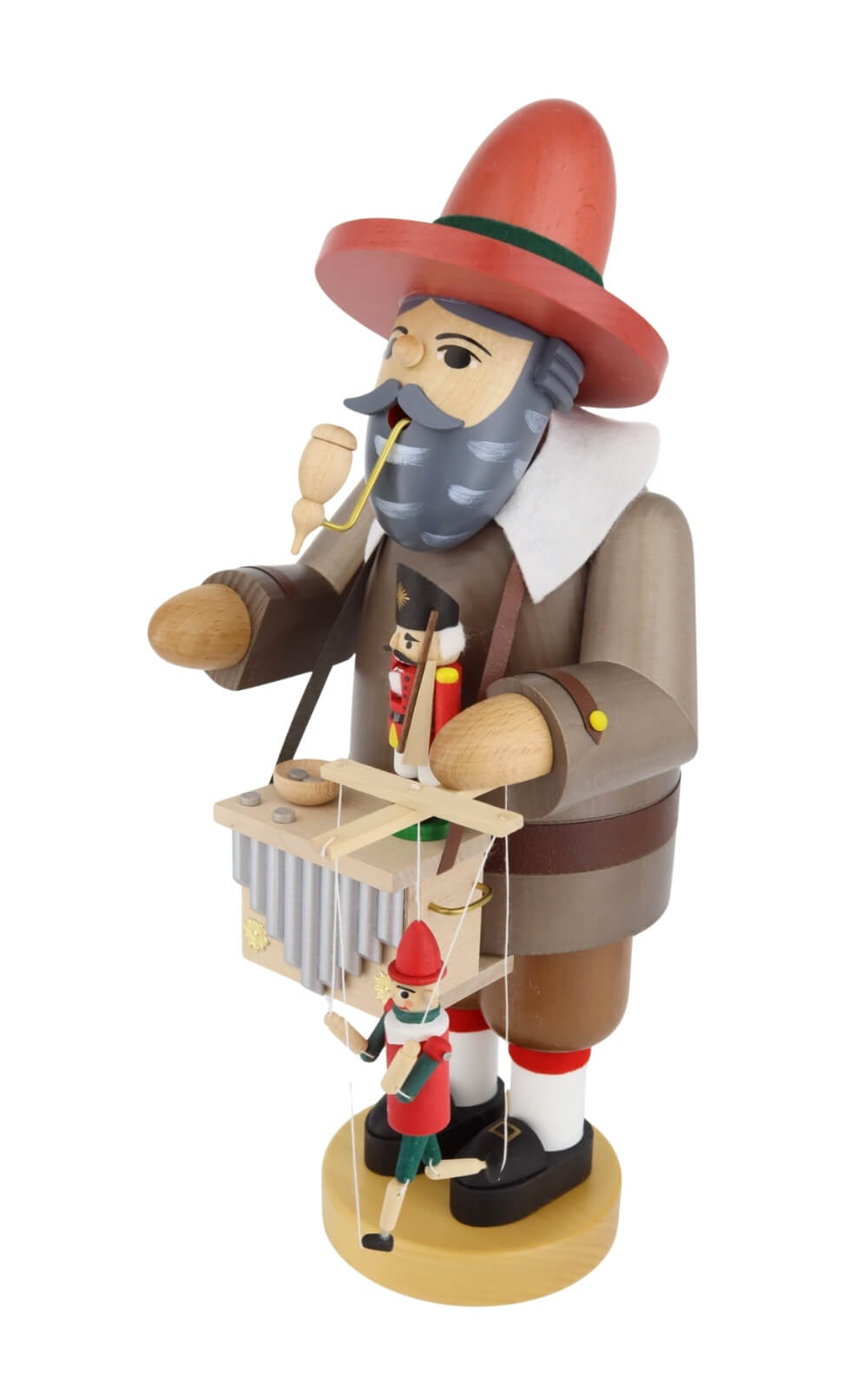 Smoking Man Puppeteer with Music Box, 36 cm / 14 inch by Richard Glässer_2