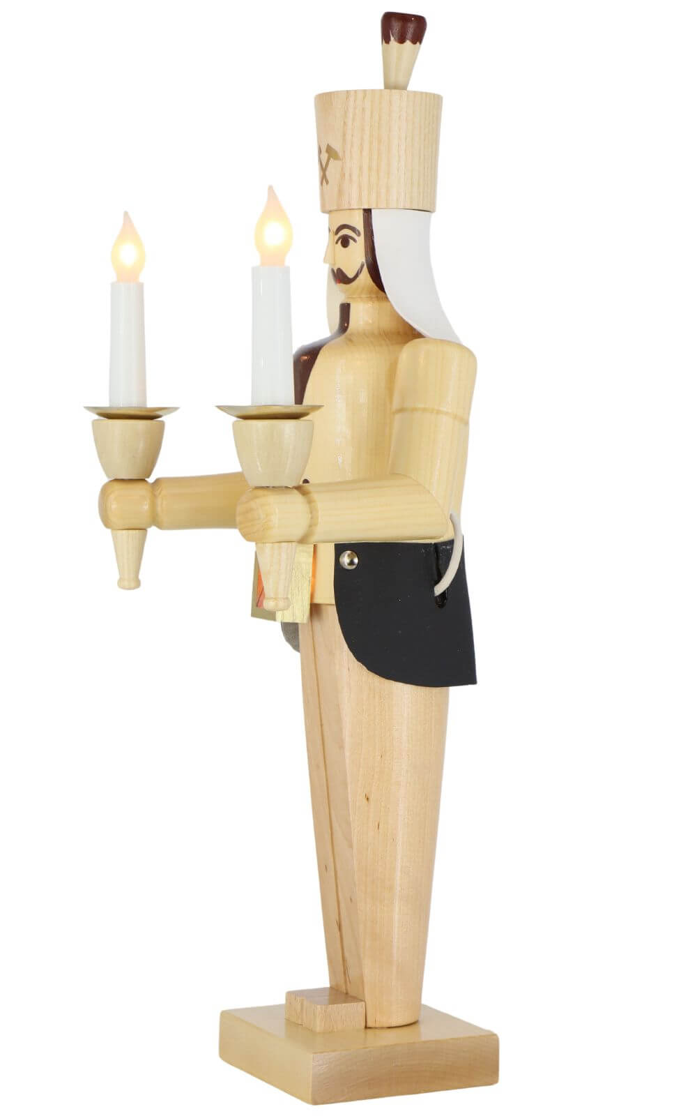 Miner with belly lamp, 50 cm, natural, electrically illuminated by SEIFFEN.COM_5