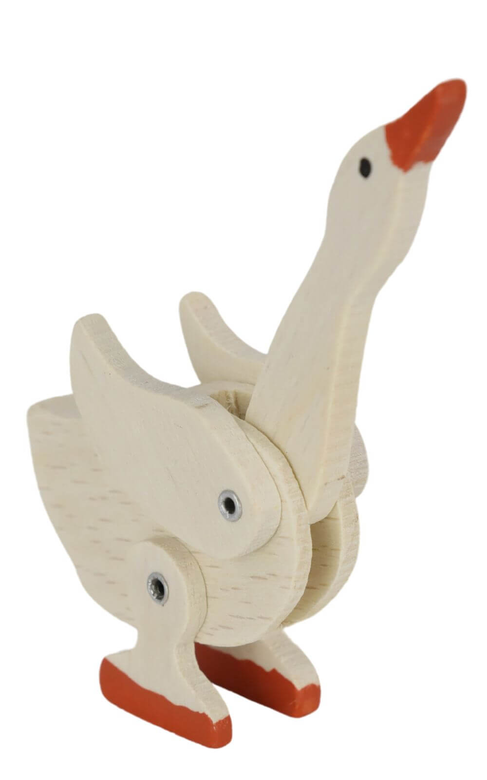 Miniature goose, movable, 8 cm, natural by SEIFFEN.COM_1