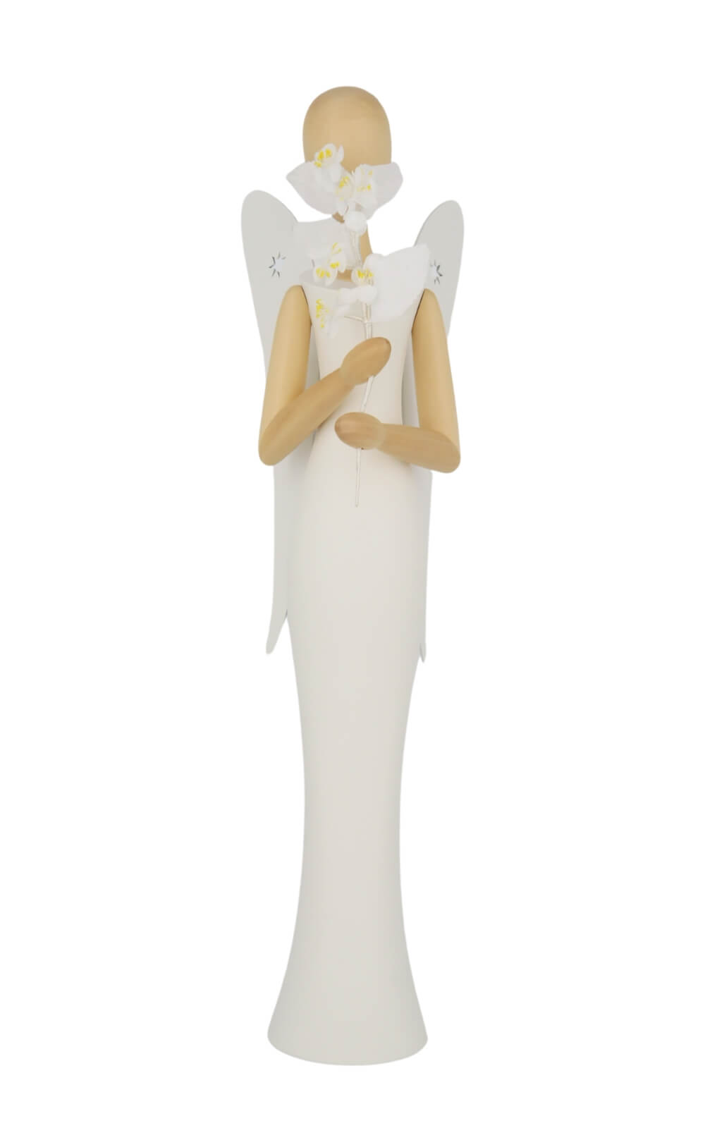 Angel - Sternkopf with cherry blossom, standing, 50 cm by Holzkunst Gahlenz_2