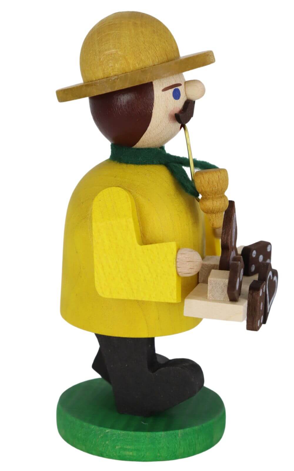 Smoking man gingerbread seller, 11 cm, colored by Richard Glässer_2