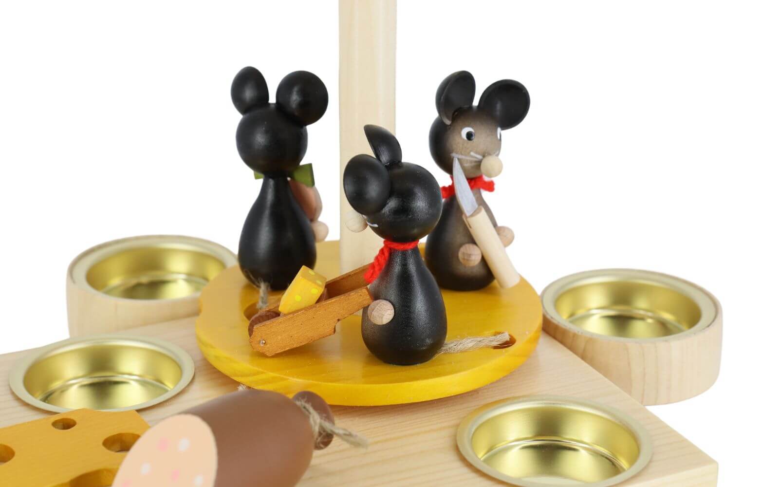 Tea light pyramid with mouse children, 17 cm by Volker Zenker_3