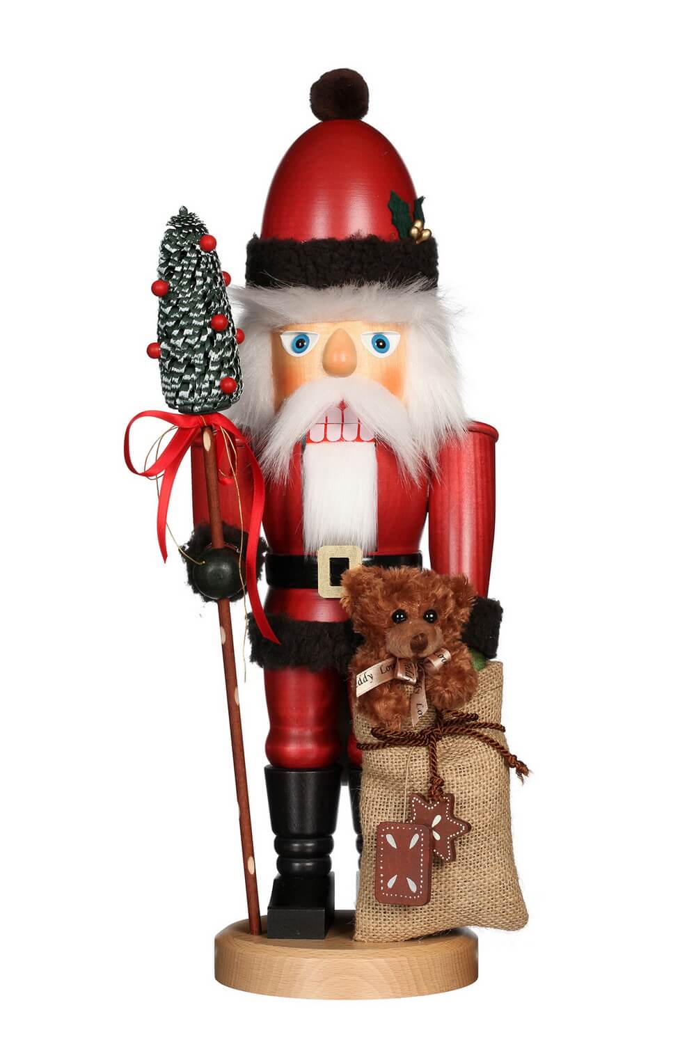 Nutcracker Santa Claus with Teddy, 45 cm by Christian Ulbricht