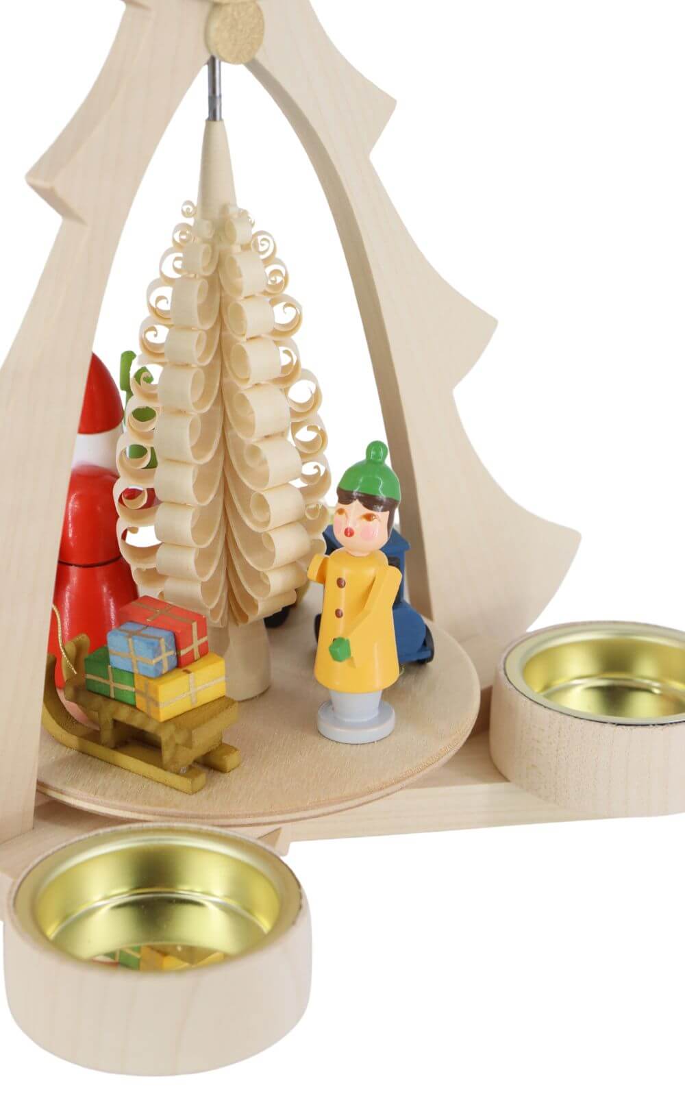 Christmas pyramid for tealights Christmas present, natural, 28 cm by Ralf Zenker_2