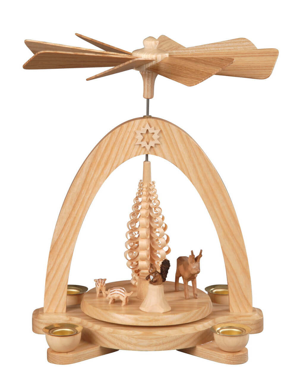 Christmas pyramid with forest animals, 20 cm by Albin Preißler