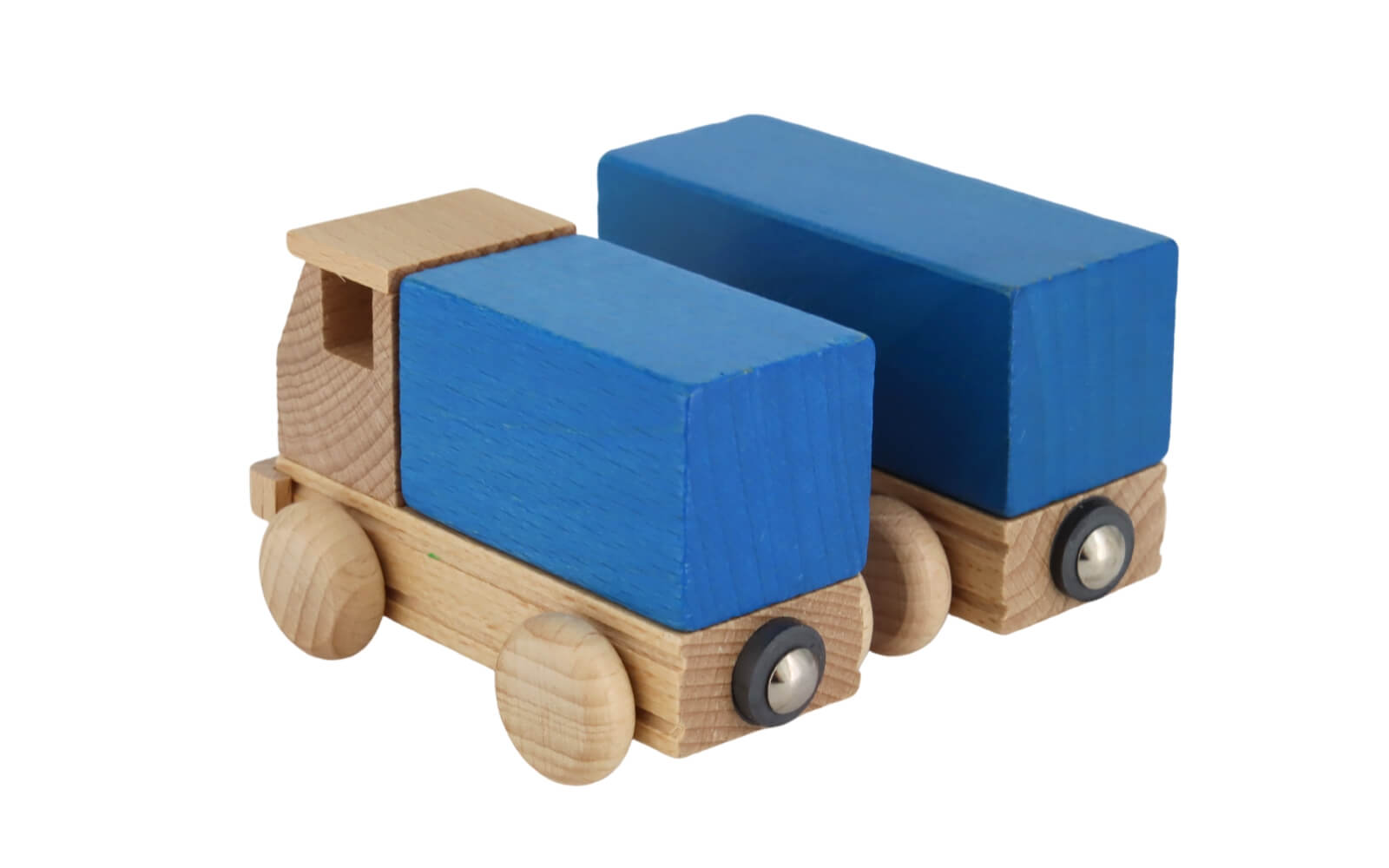 Wooden toy truck with trailer, colored by Ebert GmbH_3
