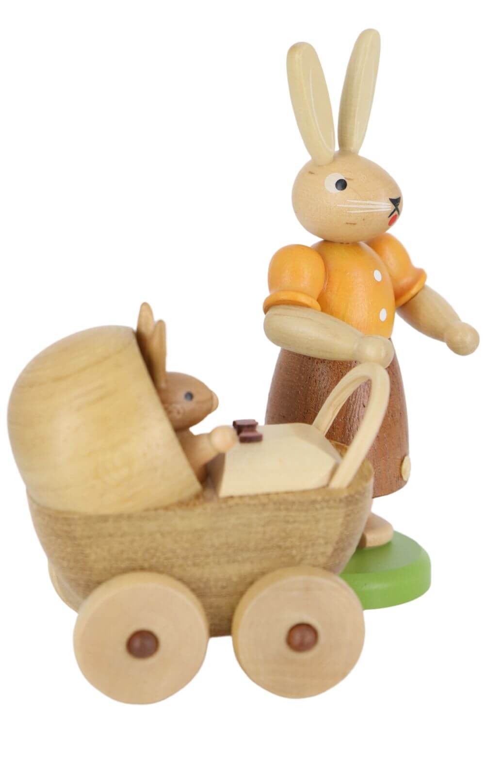 Easter bunny mother with baby carriage by Müller Kleinkunst_2