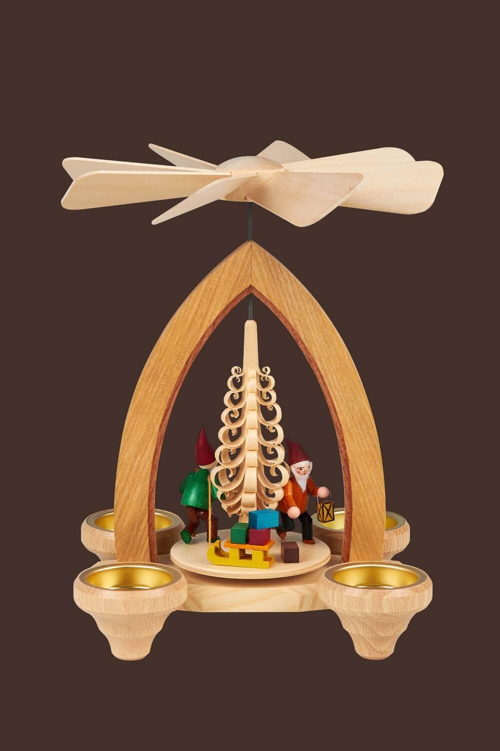 Tealight pyramid gnome, 26 cm by Heinz Lorenz_pic2