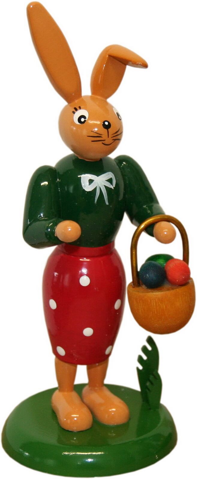 Easter bunny - bunny with basket, 12 cm by Holzkunst Gahlenz