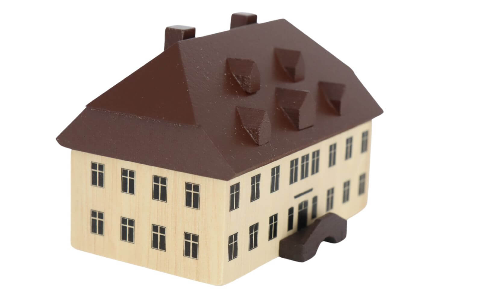 Miniature - Old school in Seiffen, 6 cm, natural by toy maker Günther_2