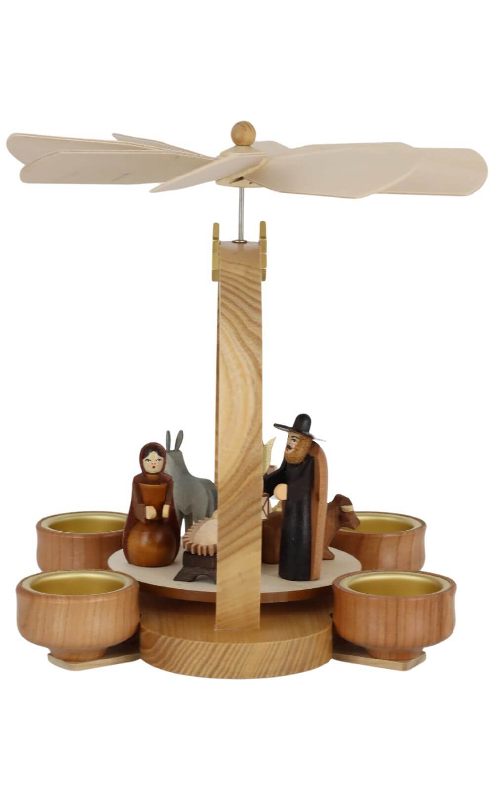 Christmas pyramid Holy Family, 22 cm, natural by Knuth Neuber_3