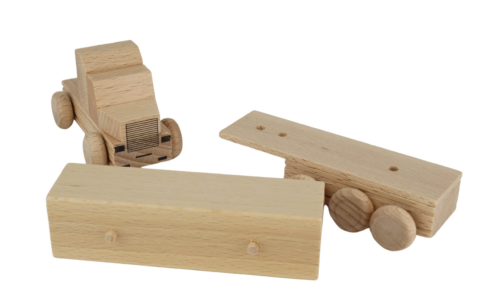 Wooden car US truck flatbed, natural by Ebert GmbH_3