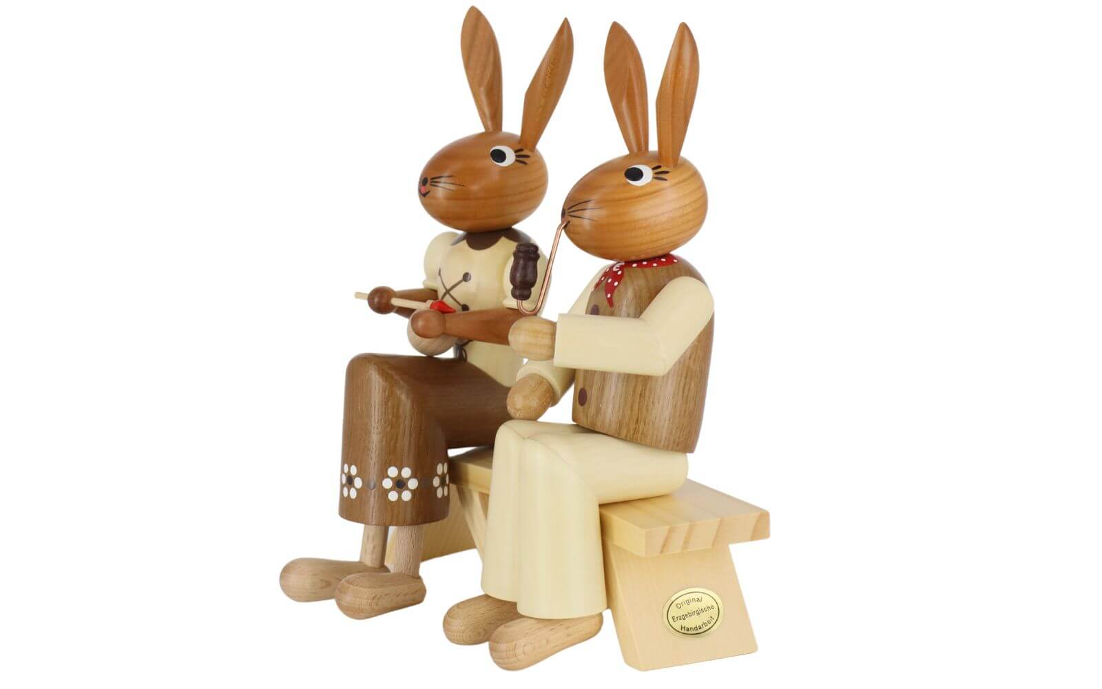 Easter bunny couple on chairs, 22 cm by SEIFFEN.COM_3