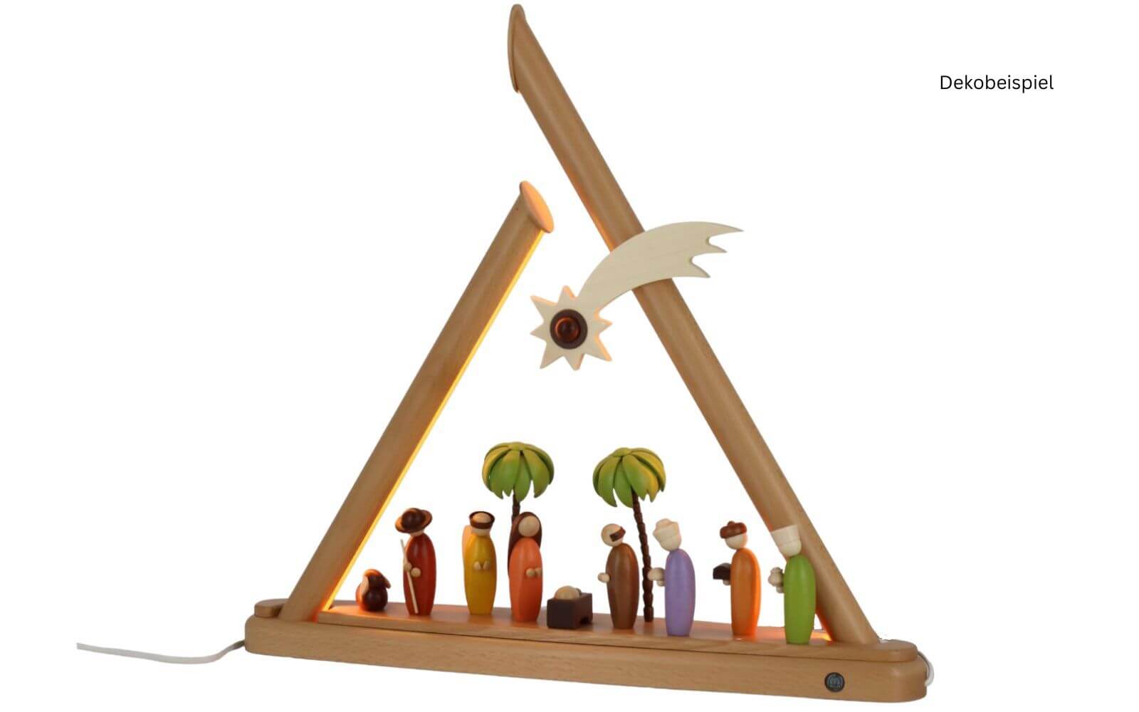 Motif platform Holy Family colored for Modern LED light triangle by Müller Kleinkunst_2