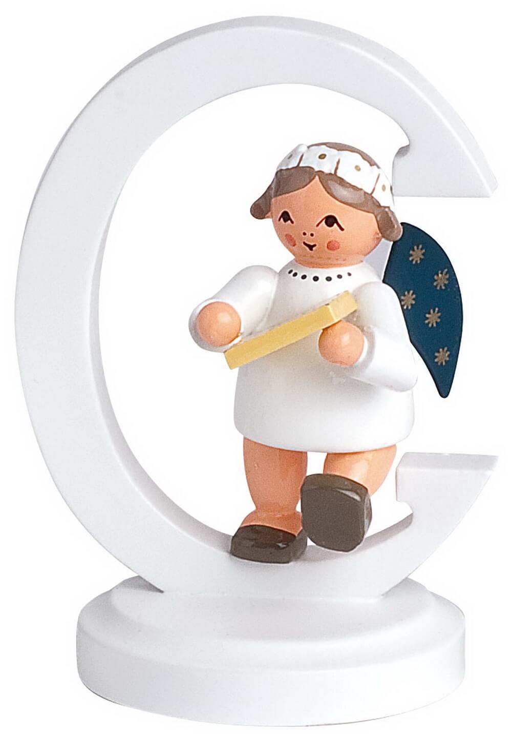 Christmas angel with the letter C, 7 cm by KWO