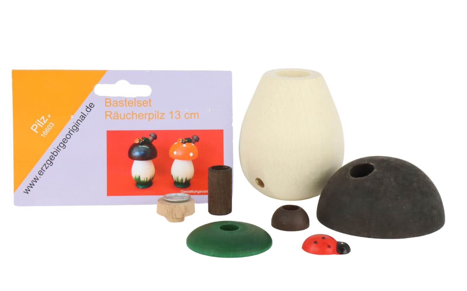 Craft set smoking man mushroom black, 13 cm by SEIFFEN.COM_1