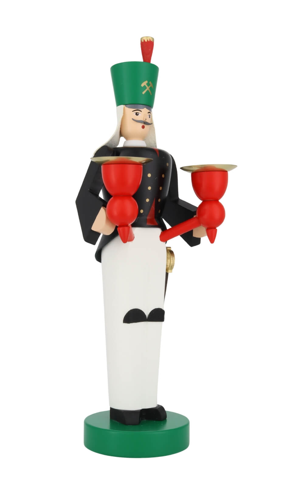 Angel and miner for wax candles, 26 cm, colored by Richard Glässer_2