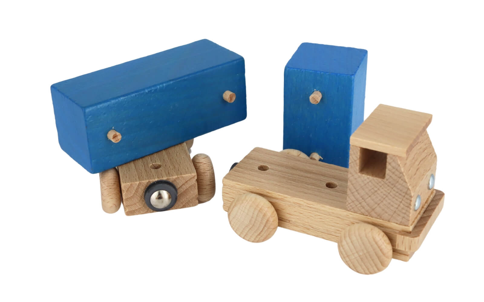 Wooden toy truck with trailer, colored by Ebert GmbH_4