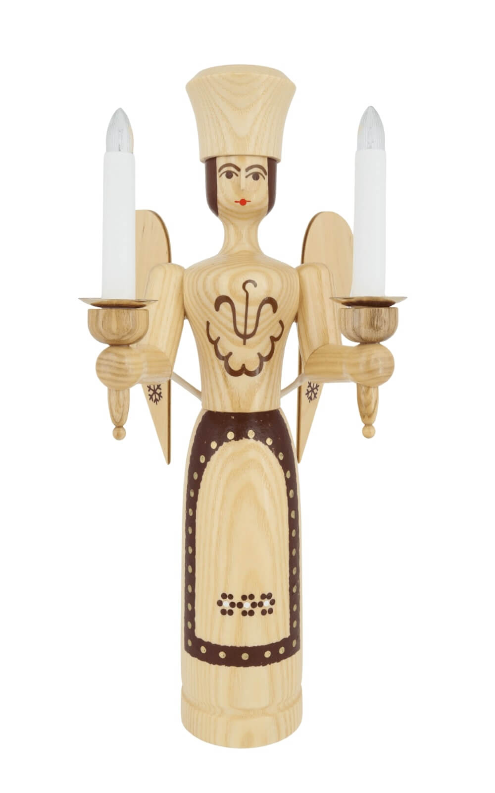 Christmas angel, 38 cm / 15 inch, electrically illuminated, natural from SEIFFEN.COM_4