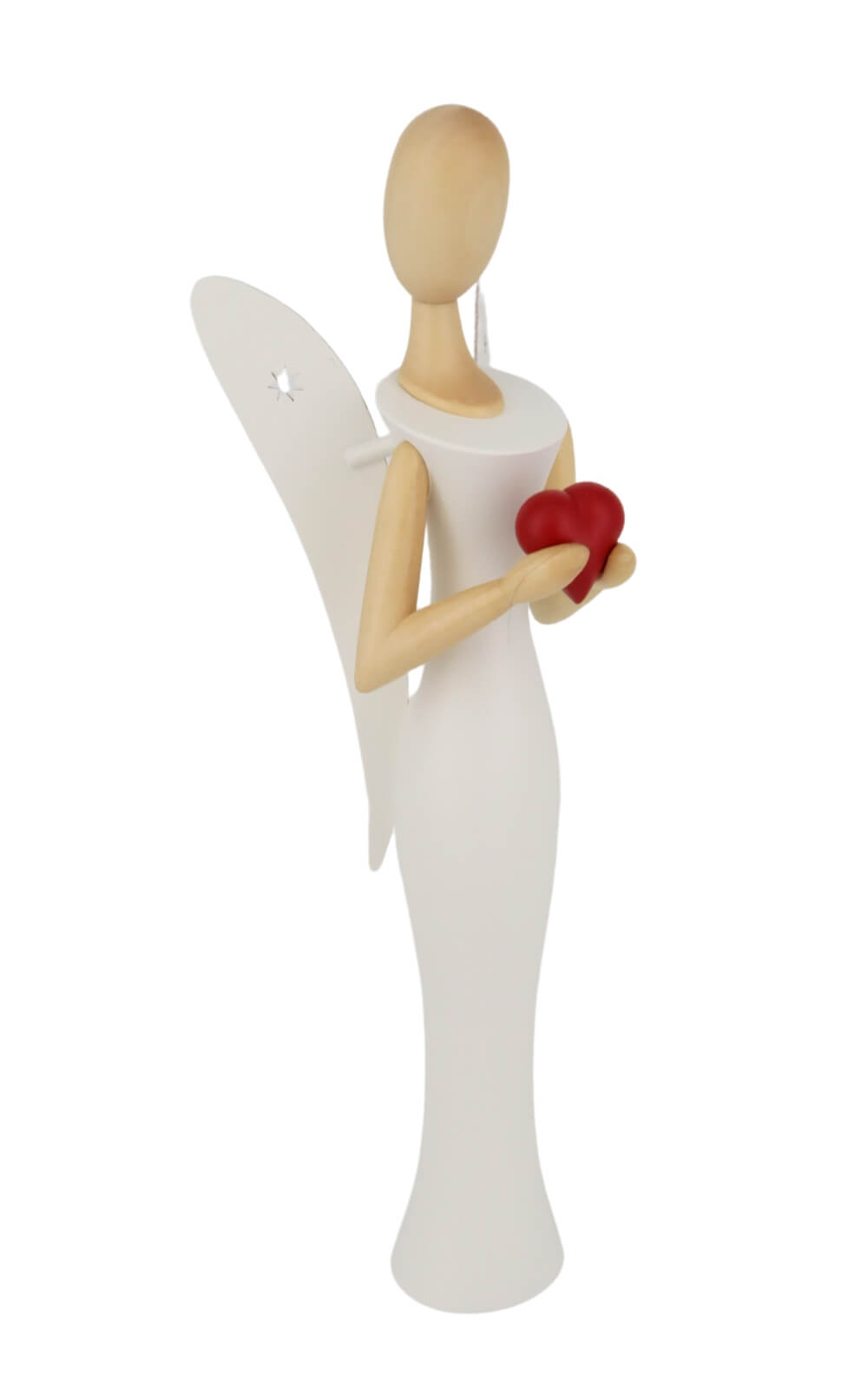 Angel - Sternkopf with heart, standing, 25 cm by Holzkunst Gahlenz_3